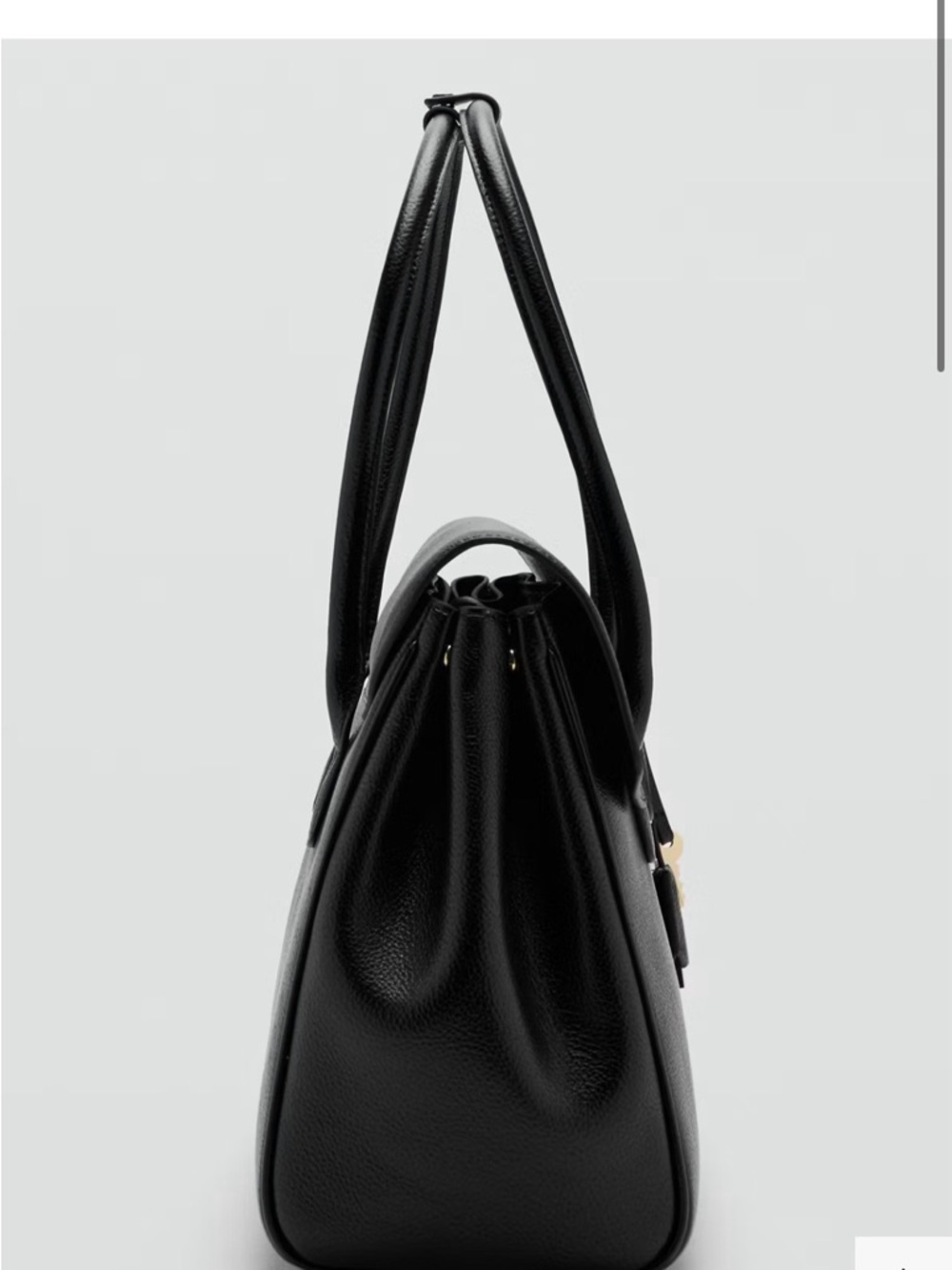 Mango Black Leather Satchel - Picture 3 of 5